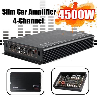 AMPLIFICADOR DE POTENCIA DE Audio estéreo para coche, 4500W, 12V, 4 canales, Clase A/B, estéreo envolvente 3D, Subwoofer, amplificador de alta potencia para coche