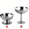 200ml Salad Cup Safe Stainless Steel Ice Cream Cup Dessert Bowl LS