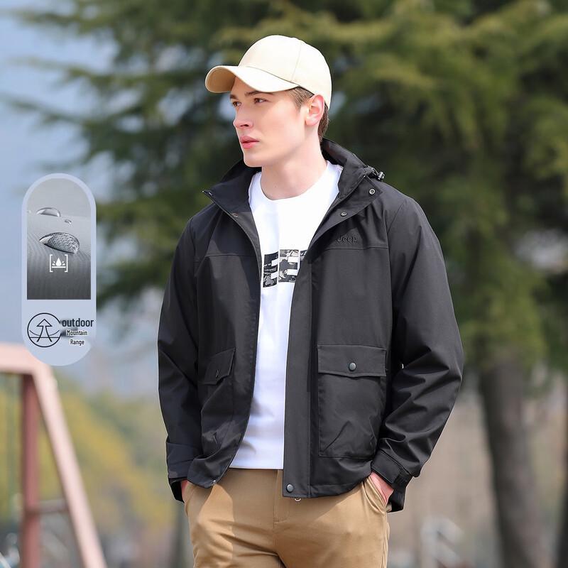 JEEP Men s Casual Hooded Outdoor Jacket M