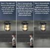 3 Modes Warm Solar Wall Lamp Outdoor Garden Courtyard Waterproof Decoration Street Light Human Body Induction Warm Light Lantern