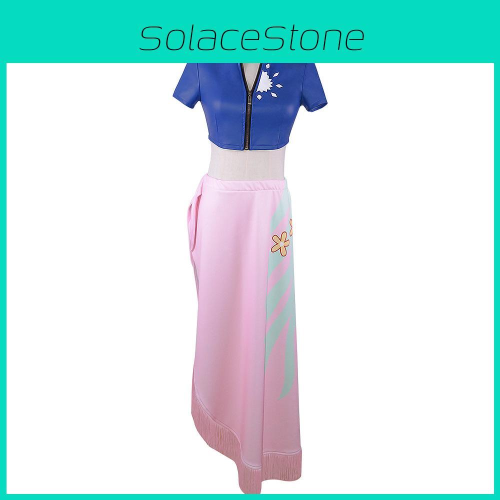 One Piece Nico Robin Skirt Anime Cosplay Costume Halloween Tops Decorated Perfect For Comic Exhibitions And Party Events.