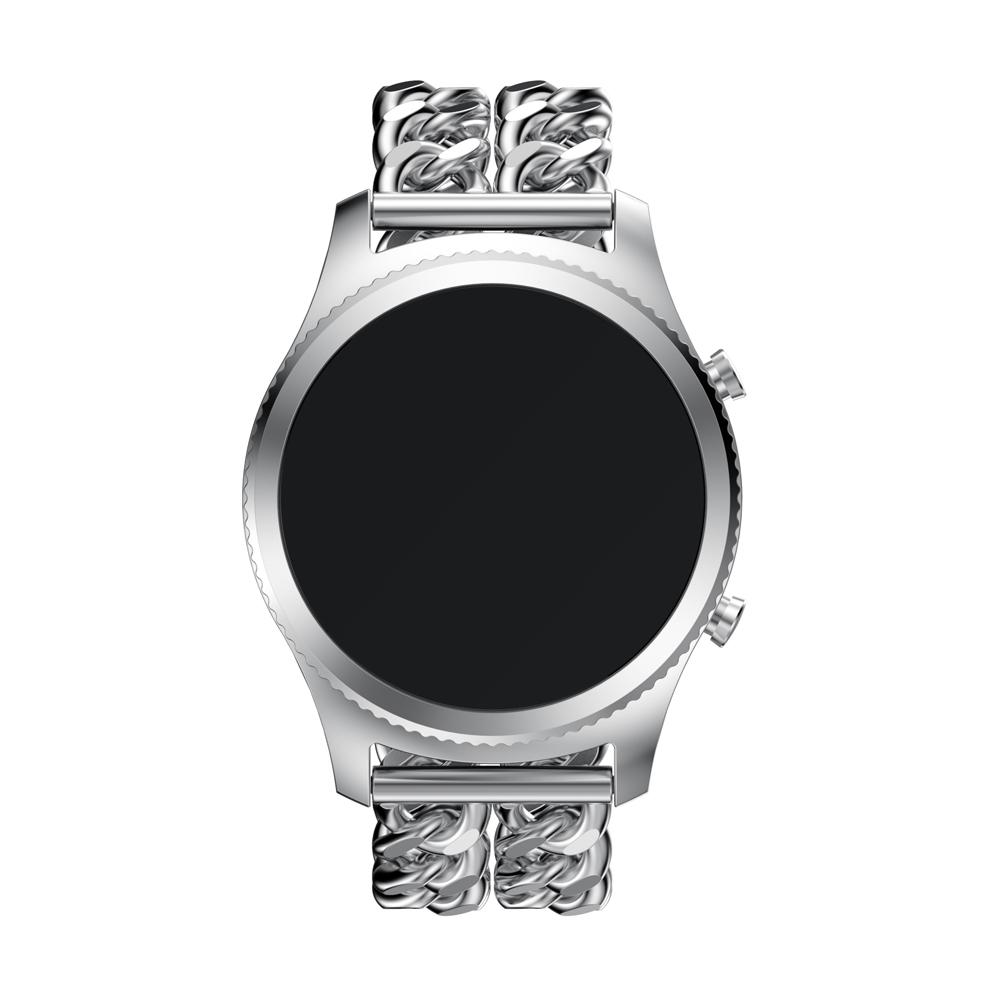 22mm Luxury Cowboy Chain Electroplated Stainless Steel Watch Band for Samsung Gear S3 Classic/Frontier