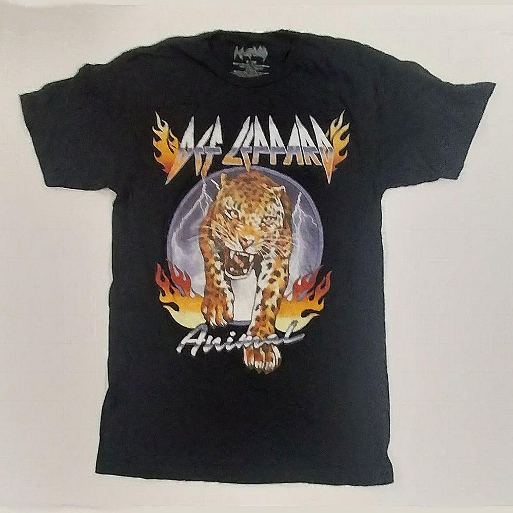 DEF LEPPARD Graphic Leopard T-Shirt Small M