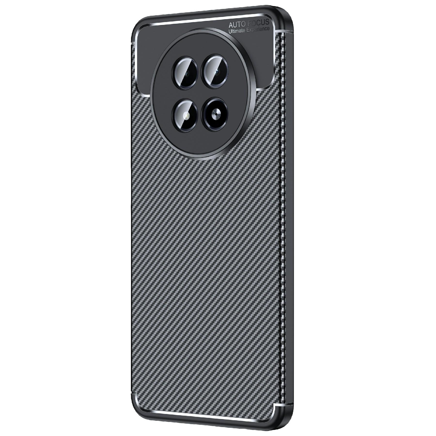 

For Realme 13 5G Case Carbon Fiber Texture TPU Phone Cover Heat Dissipation Style A