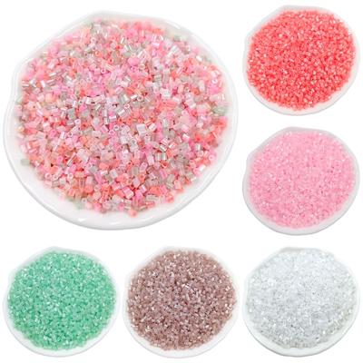 Home Party Supplies Round Tube Beads Cute Loose Beads 500Pcs 2*3mm Acrylic Macaron Color DIY Jewelry Accessories Handmade Material Fashion