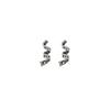 Diamond-Encrusted Letter Spiral Stud Earrings for Women, Niche Light Luxury High-End Sense Fashion Personality Cold Wind Earrings