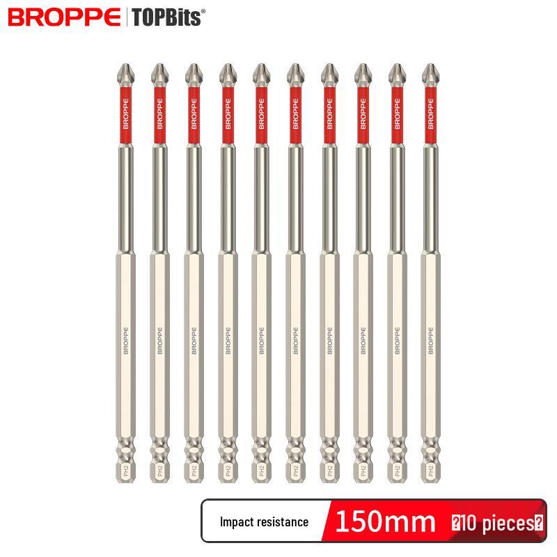 Impact-Resistant Magnetic Phillips Screwdriver Bit Set - High Torque, Non-Slip S2 for Electric Drills.