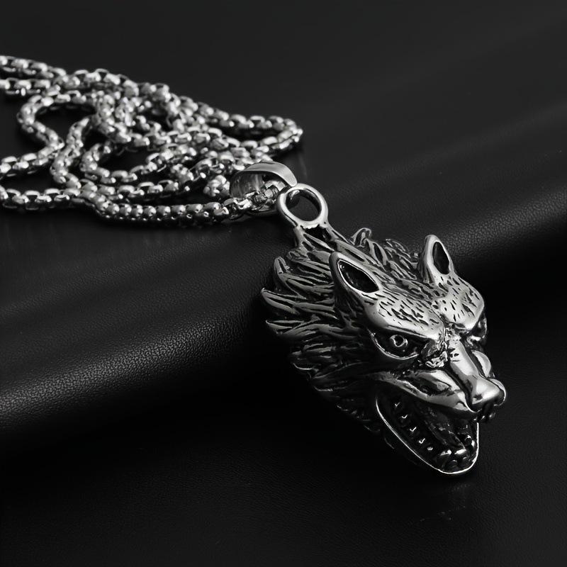 Fashionable Leopard Head Necklace Pendant 60CM(Necklace Long)