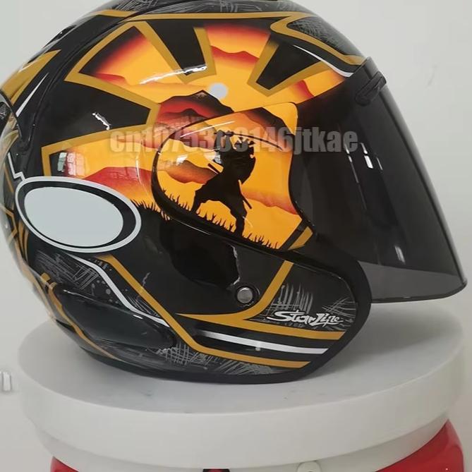 

Ram3 Pedrosa Samurai Half Helmet Men and Women Motorcycle Off-Road Summer Helmet Downhill Racing Mountain Cross Casco Capacete XXL чорний