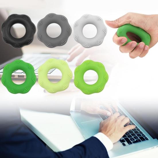 Hand Massage Grip Finger Strength Exercise Training Rehabilitation Silicone Ring
