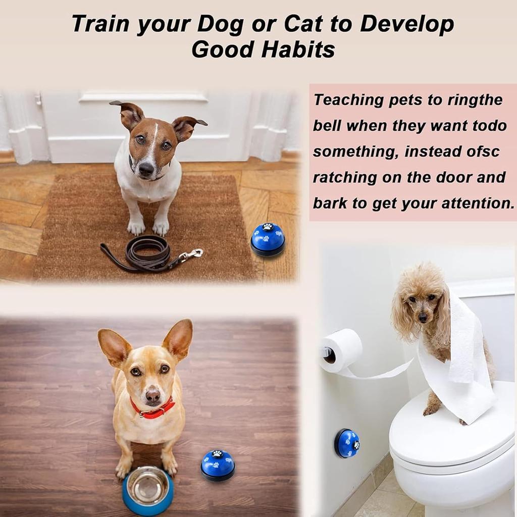 GKYZBB 3 Pack Dog Doorbells, Pet Training Bells for Go Outside Potty Training and Communication Device Large Loud Dog Bell Cat Puppy Interactive Toys