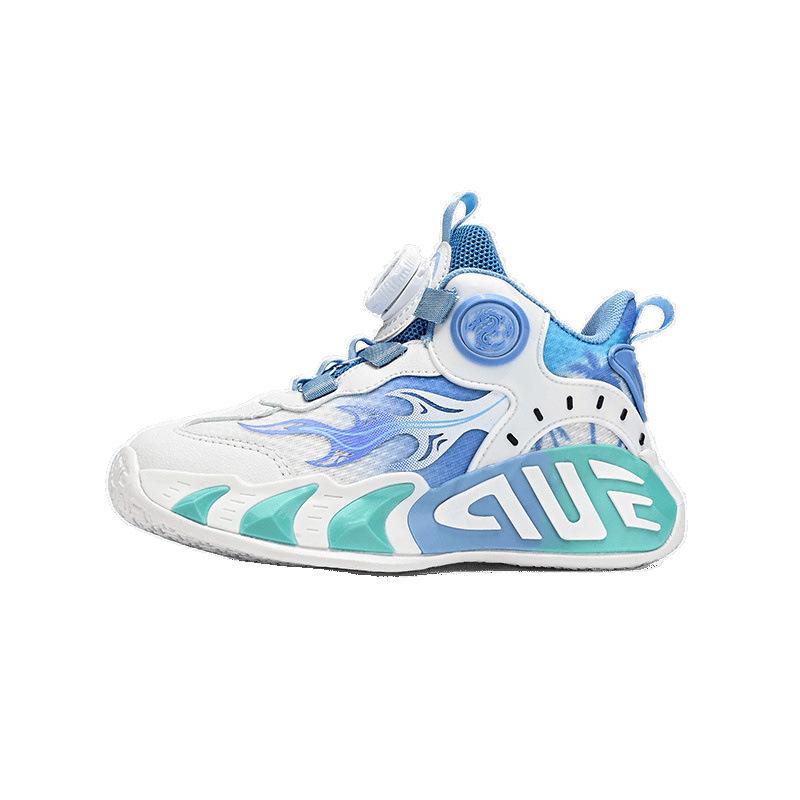 Children's Shoes Basketball Shoes 2025 New Button Sports Shoes Spring and Summer Mesh Boys and Girls Running Shoes Medium and Large Children