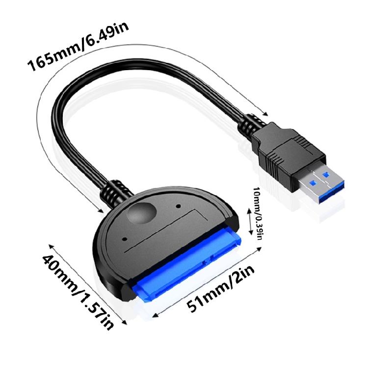 USB 3.0 SATAs Cable USB to SATAs Connectors Cable for 2.5inch HDD SSDs with Overcurrent Protections