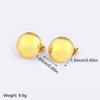 Nidin New Retro Simple Style Semicircle Shape Copper Stud Earrings For Women Lady Daily Party Ear Jewelry Accessories Fine Gifts