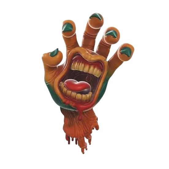 Yousheng Horror Screaming Hand Ornament, Halloween Severed Hand Decoration, Realistic Screaming Palm Sculpture for Haunted House Desktop Fireplace A