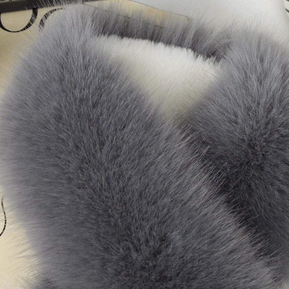 Soft Plush Faux Fur Scarf Fake Fox Hair Fur Neck Warmer Fashion Cross Scarf Women