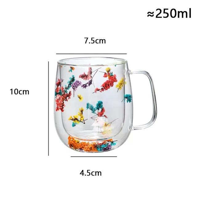 Double-layer Glass Cup With Handle Heat-resistant Tea Cups Coffee Mugs Drinkware Creative Gift