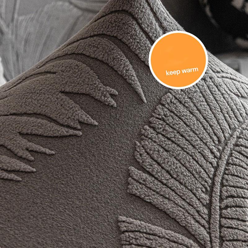Premium Jacquard Velvet Elastic Sofa Cover All-Inclusive Stretch Couch Slipcover Solid Furniture Protector for Living Room