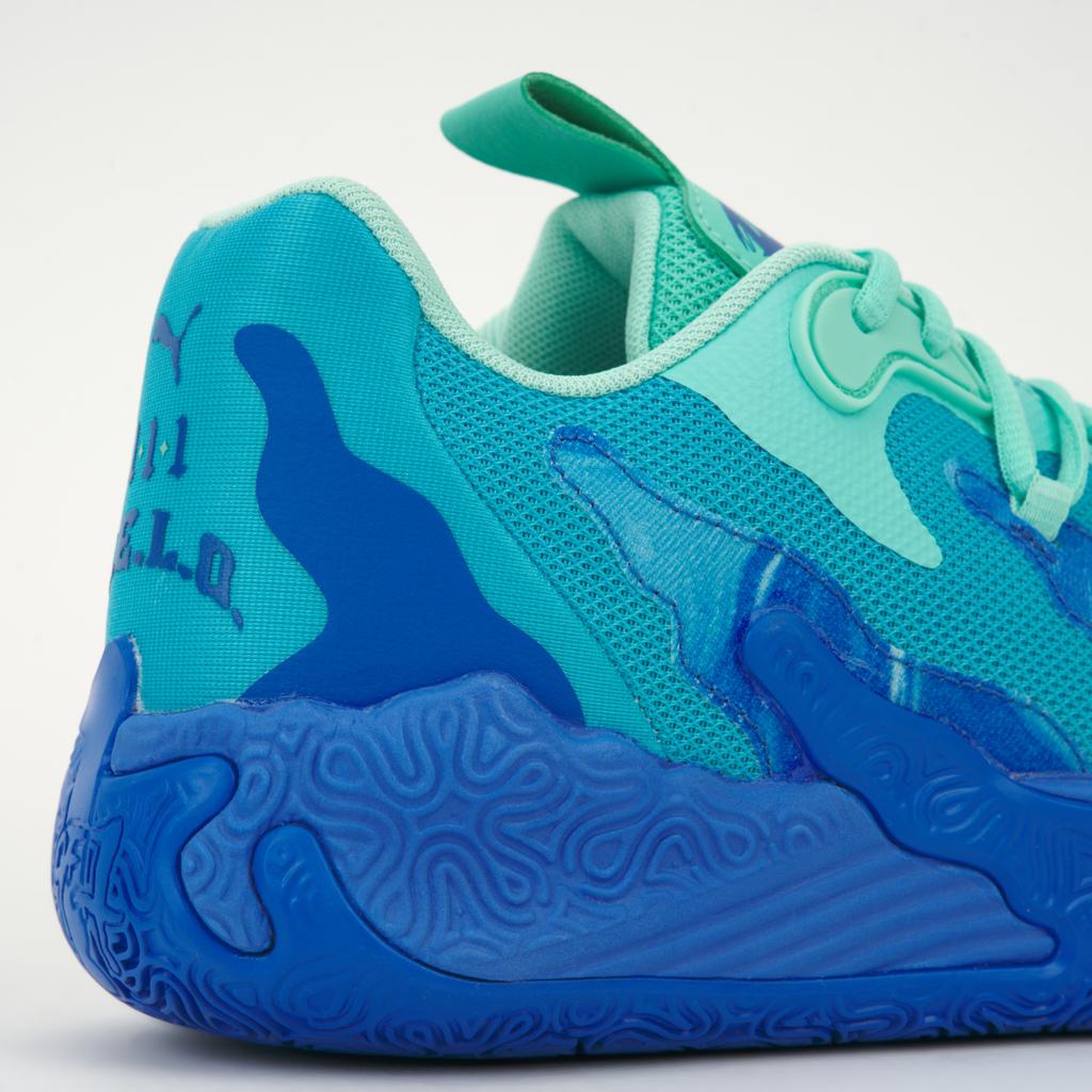 Puma MB.03 Lo Team Hyperlink Blue Herren-Sneakers Bright-Aqua Electric-Peppermint 310519-01