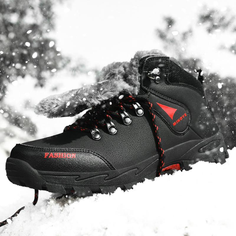 Мужская обувь большого размера 39–47. Зимние туфли с высоким берцем и бархатные теплые зимние туфли. 39 чёрный