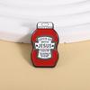 Catch Up With Jesus Enamel Pins Tomato Sauce Brooches Lapel Badges Cartoon Faith Christ Jewelry Gift for Friends
