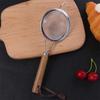 Small Strainer Colander Wooden Handle Filter Spoon Small Colander Fishing Spoon  Household