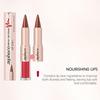 2 in  Brick Red Lip Liner Pencil with Plumping Crystal Lip Gloss Double Head Makeup Kit for Full Lips Look All Day Glam