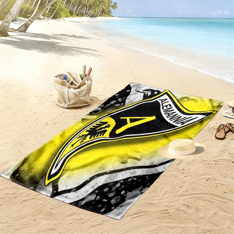 Alemannia Aachen Towel, Large Soft Quick Dry Towel for Beach Camping Swimming