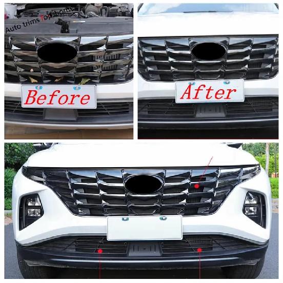 Car Front Grille Middle Net ect-Proof Net Water Tank Condenser Protective Net Cover Fit For Hyundai Tucson NX4