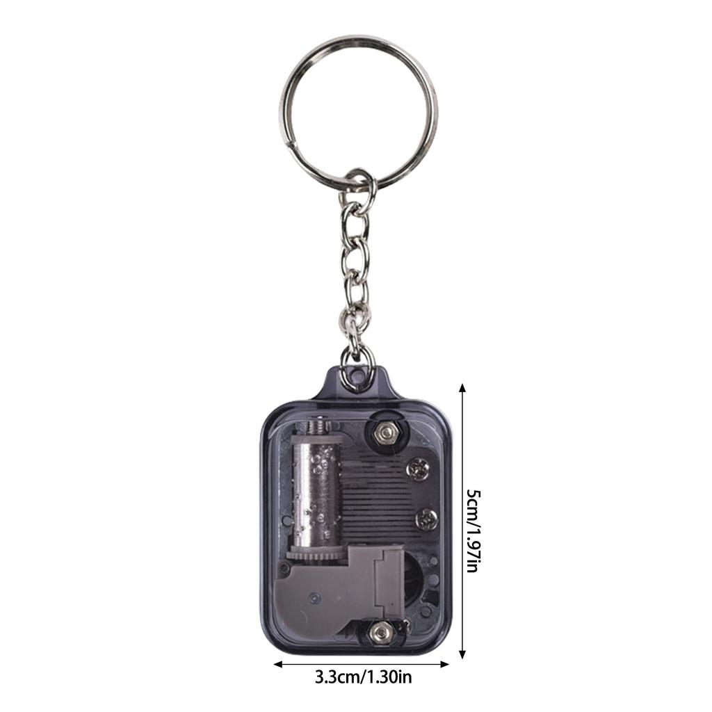 Miniature Music Box Keychain Pendant Elegant Music Box Keychain with Music Bag Decoration An Enchanting Gift Idea