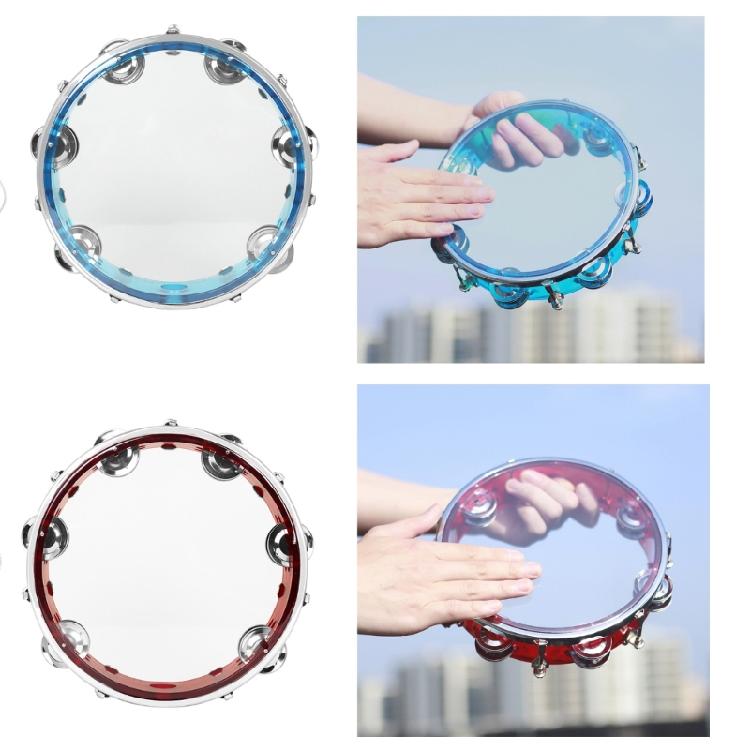 Musical Tambourine Metal Bells Handheld Percussion Drum Instrument Tambourine