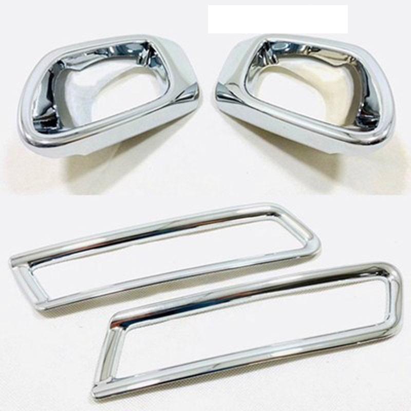 For Ford Territory Front Rear Fog Light Lamp Frame Panel Cover Foglight Trims ABS Chrome Car Accessories