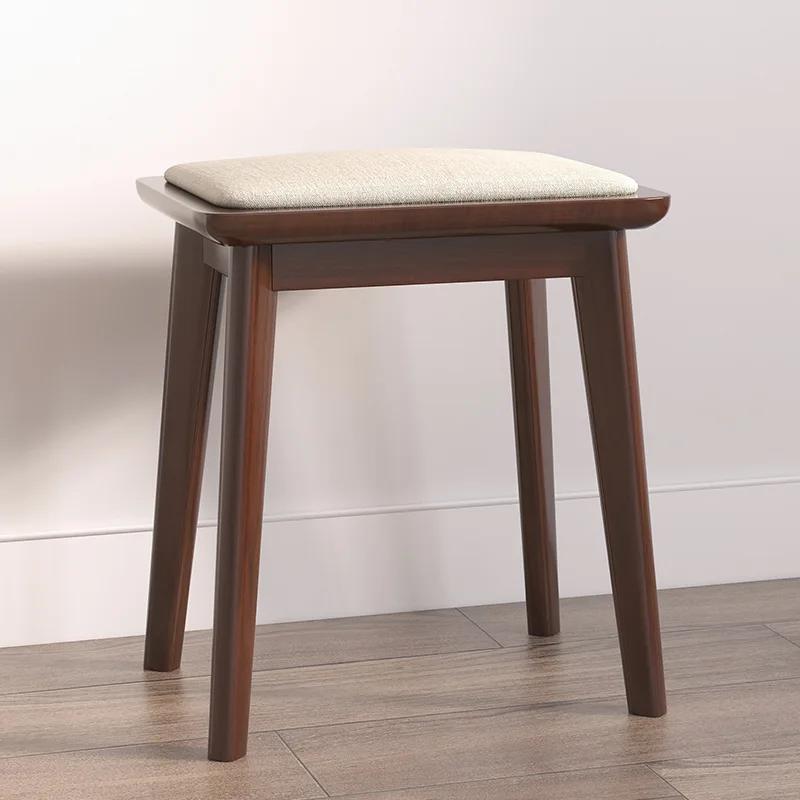 Nordic Solid Wood Makeup Stool - Ottoman Footrest Bench for Door Side & Sofa, Furniture