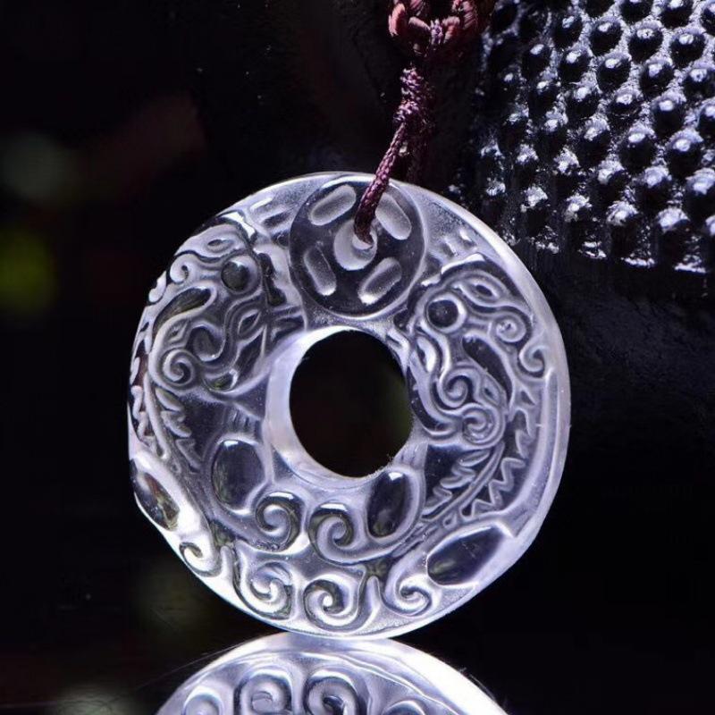 Yuanbao Pixiu Jade Pendant Necklace for Couples: White Jade Color, Safe Knot, Wealth Attraction