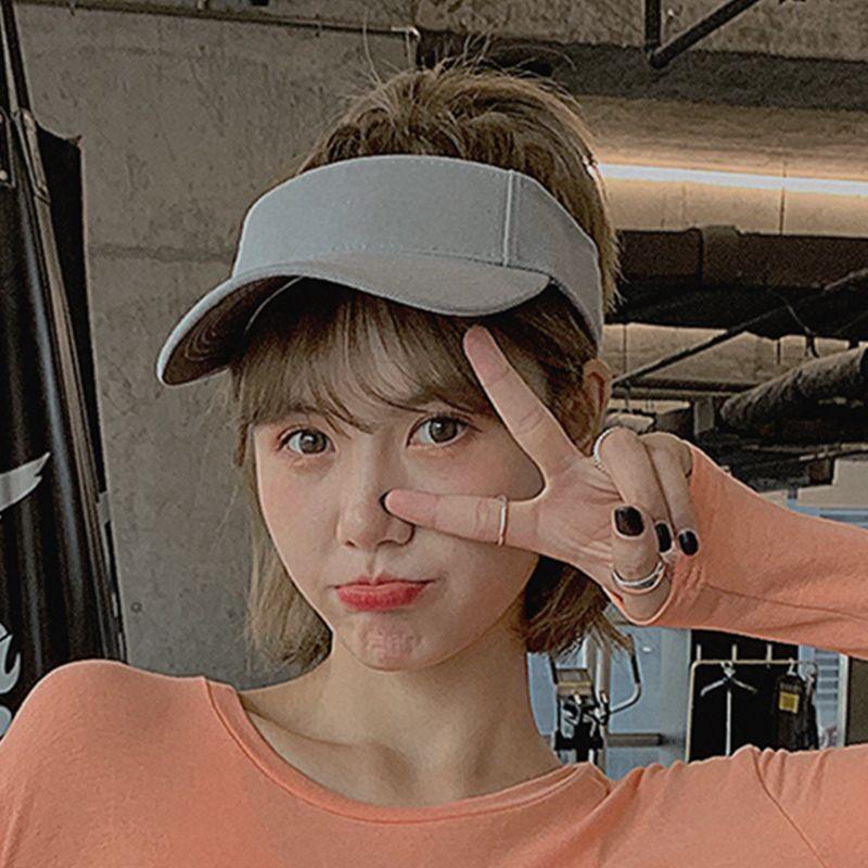 

Summer Women s Headless Peaked Cap Fitness Daily Sun Hat Gray