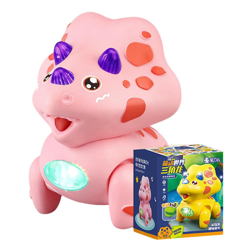 Electric Walking Crawling Dinosaur Dog Pig Toy With Music & Led Light, Musical Electronic Pet Animal Toys For Babies Toddlers
