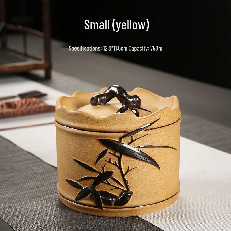 

Hand-Painted Ceramic Tea Caddy