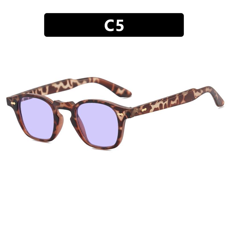 New Classic Vintage Sunglasses Men Small Square Retro Punk Ocean Color Sun Glasses Gradient Clear Lens Driving Uv400 Eyewear