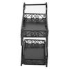 1: 12 Miniature Garden Cart Exquisite Details Metal   Flower Cart Ornaments Accessory