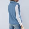 Women's Fashion Solid Color Loose Sleeveless Plush Zipper Coat