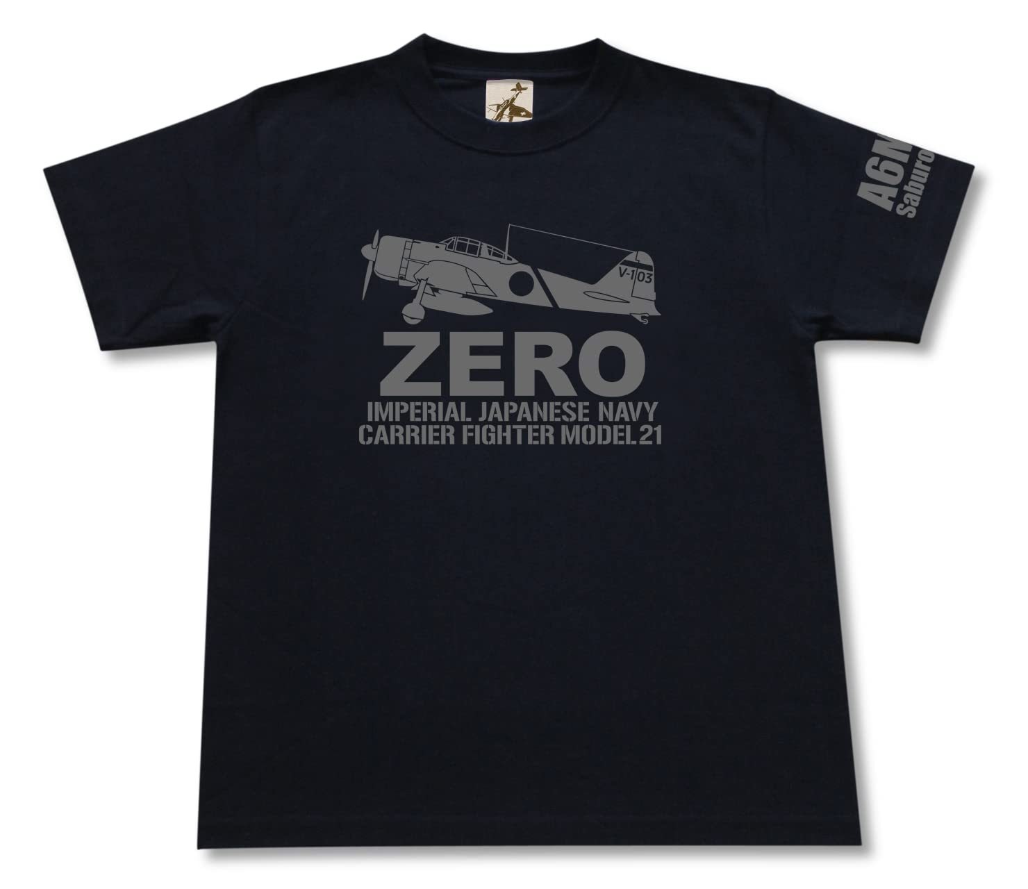 

Gigant Zero Fighter Type 21 Saburo Sakai Plane Black L Size T-Shirt чорний