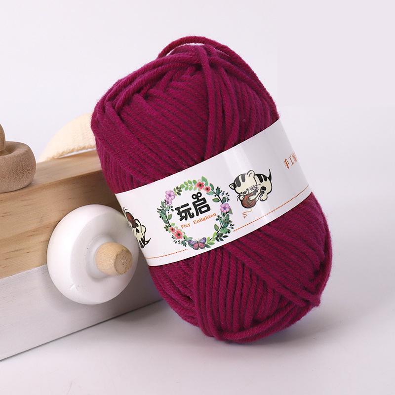 25g Milk Cotton Yarn Crochet Knitting Wool Needlework Dyed Lanas for Crochet Crafts Sweater Hat Dolls Scarf DIY Knitting Line