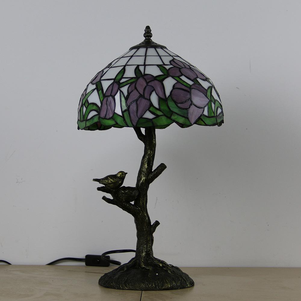 

Европейские и американские новые продукты Ретро Тиффани Освещение Прикроватная лампа для украшения интерьера Бабочка Цветок Настольная лампа