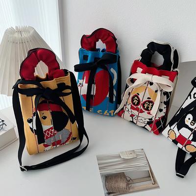 Japan And South Korea Commuter Portable Mobile Phone Bag Women'S Daily Versatile Handbag Large Capacity Cartoon Cute Messenger Bag