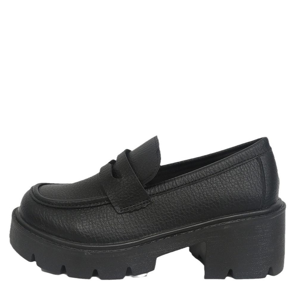 2025 vår ny muffin stor størrelse loafers i britisk stil 43 plattformsåler utenrikshandel en pedal middels hæl enkeltsko