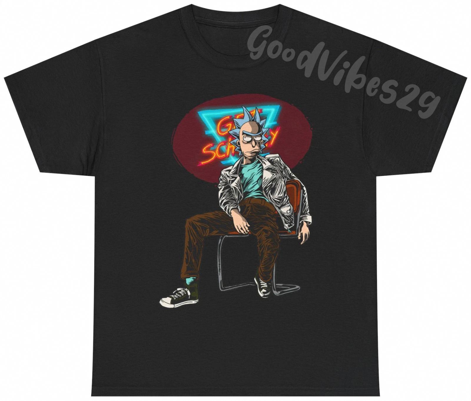 Rick And Morty Get Schwifty Funny Cartoon Gift T-Shirt S-5XL Men Women Unisex M