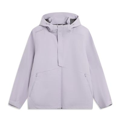 Li Ning Outdoor CF Kabuk Üçü Bir Arada Polar Su Geçirmez Rüzgar Geçirmez Nefes Alabilir Dayanıklı Sıcak Ceket Unisex Ceket Mor AWBV077-7