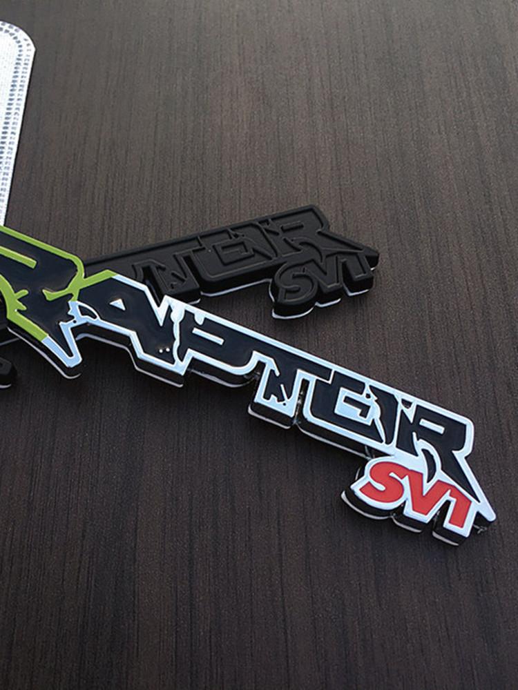 BBBF7 1pcs 3d Metal RAPTOR SV1 Emblem Car Sticker Car Styling For Ford Kuga Raptor SVT F150 F250 F350 F450 F550 F650 Auto Accessories