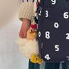 Press To Lay Eggs, Office Worker Chicken Doll Bag Keychain 17cm