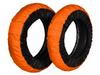 Protector de Neumático Rise Juego Delantero y Trasero con Revestimiento de Color Acrílico Agua y Fácil de Envolver e Instalar 12 pulgadas (Mamoru-kun) Naranja/Negro (Protección UV,